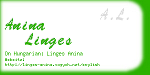anina linges business card